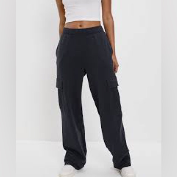 aerie Other - AE Fleece Wide-Leg Sweatpant